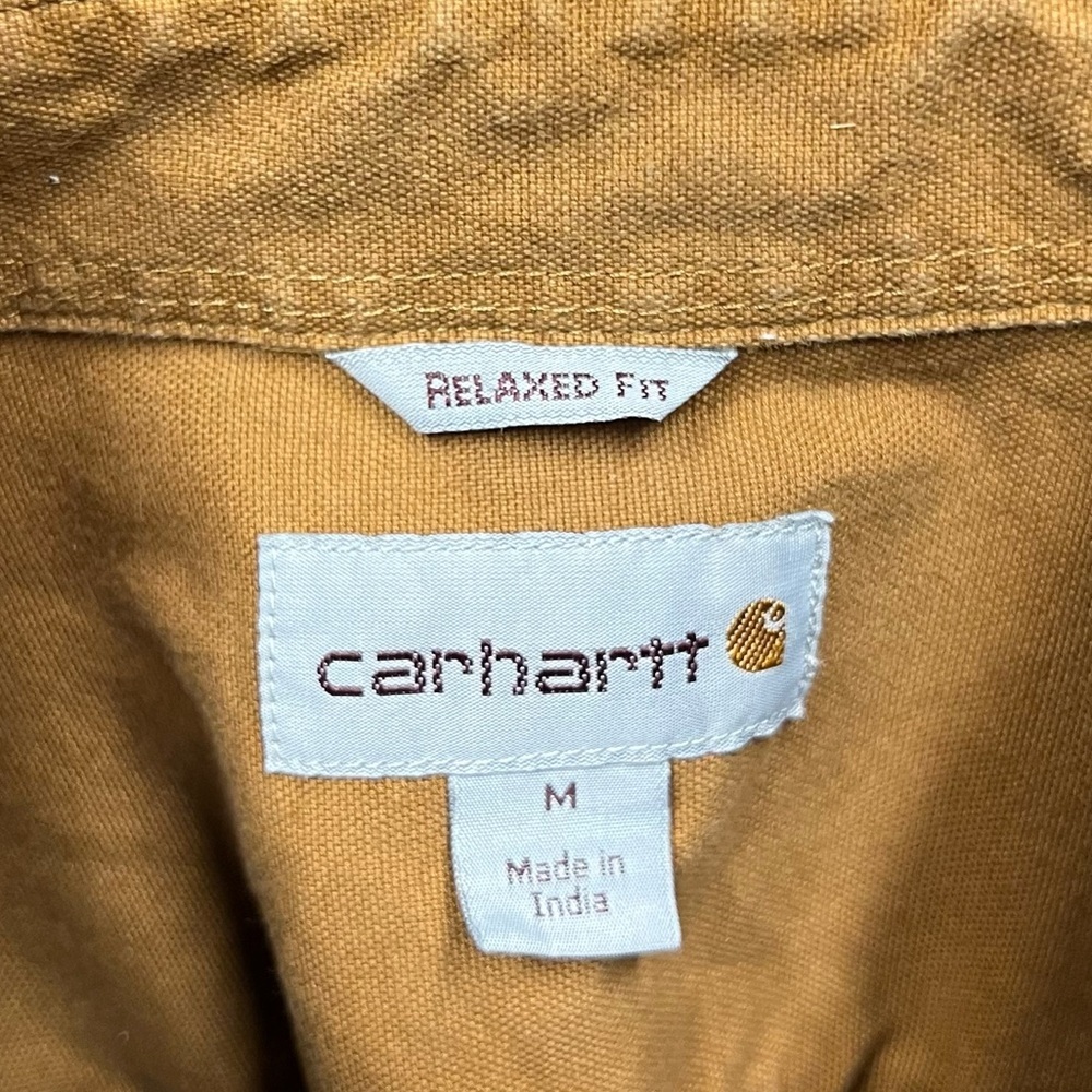 Carhartt Men's Relaxed Fit Midweight Canvas Long-Sleeve Shirt Size M - Picture 11 of 12